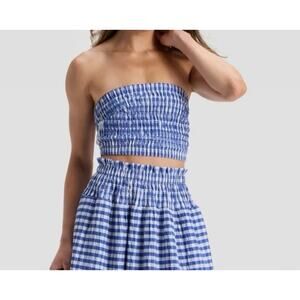 Universal Thread Smocked Crop Top Gingham - Size Small - NWT